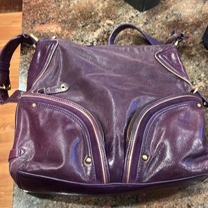 Cole Haan Purple leather shoulder bag.